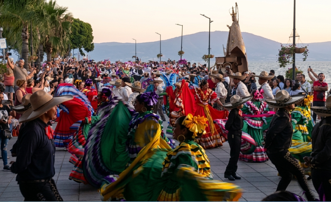 Lee más sobre el artículo Más de 2,000 bailarines deslumbran en el tercer baile monumental de Chapala